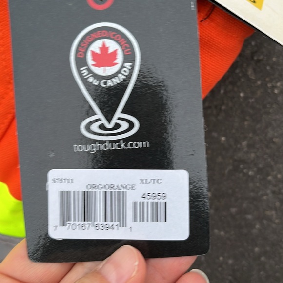 Tough Duck Quilt Lined Bib/Overall - Safety Hi Vis - Picture 3 of 5